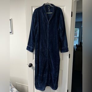 Navy Blue Women's Long Robe